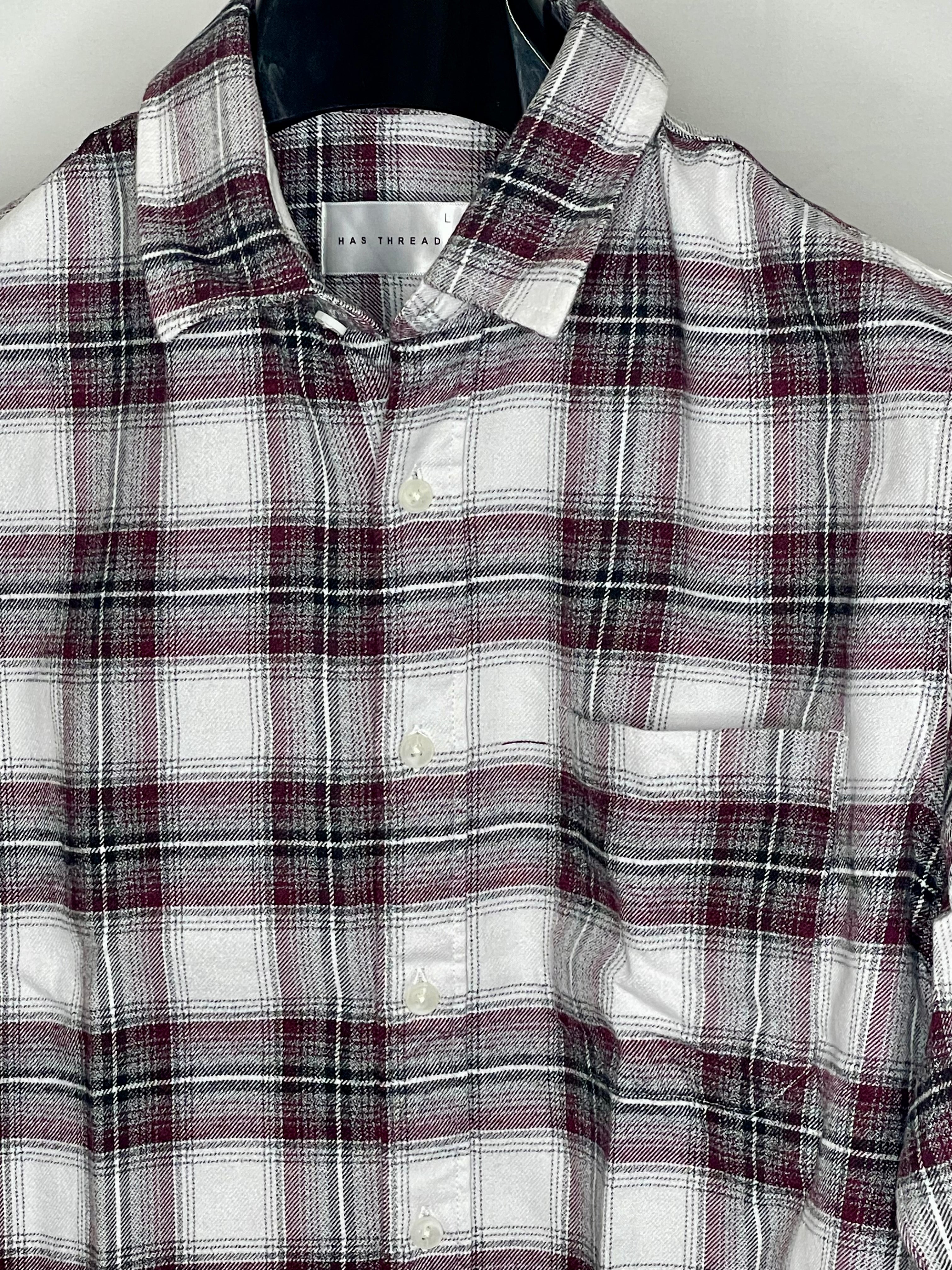 Red & White Classic Double Pocket Brushed Checks