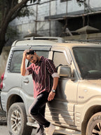 Corduroy Red Single Pocket