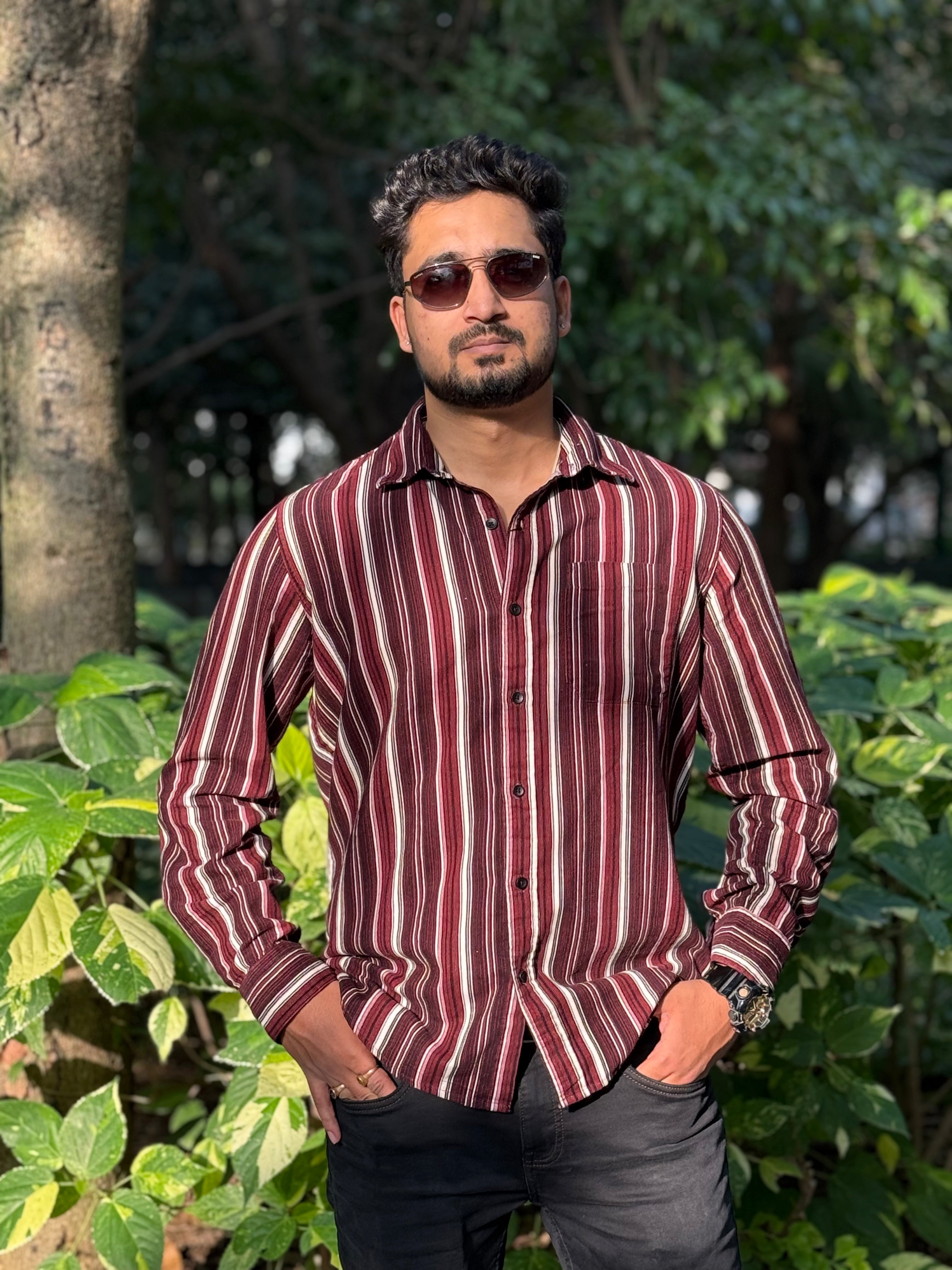 Corduroy Red Single Pocket