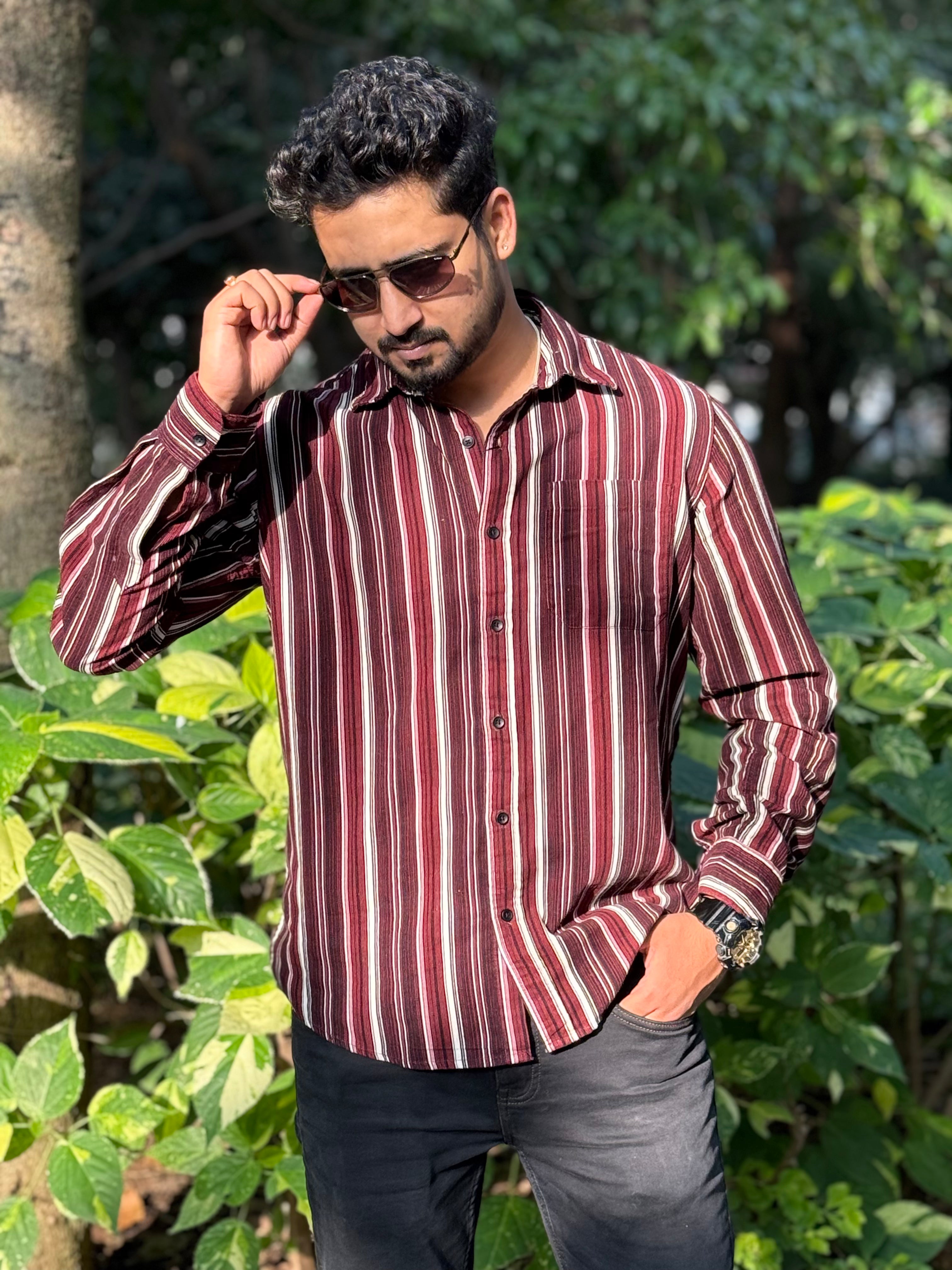 Corduroy Red Single Pocket