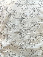 Linen Black Pattern floral Embroidery