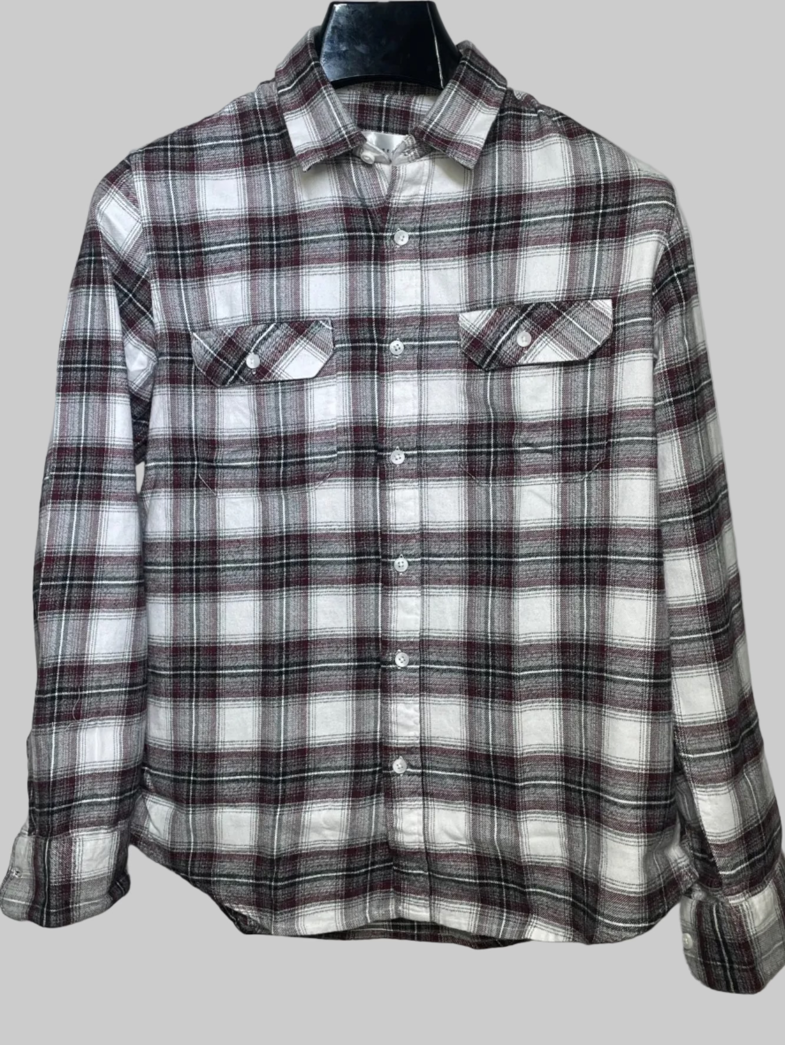 Red & White Classic Double Pocket Brushed Checks