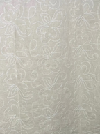 Linen White floral Pattern Embroidery