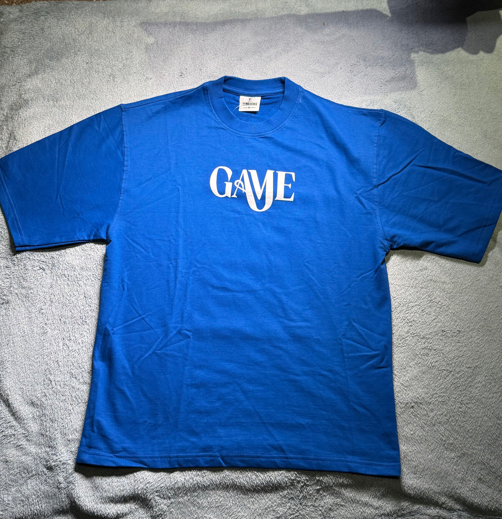 over sized t shirt Blue t-shirt with 'Grow The Game' text and butterfly graphic