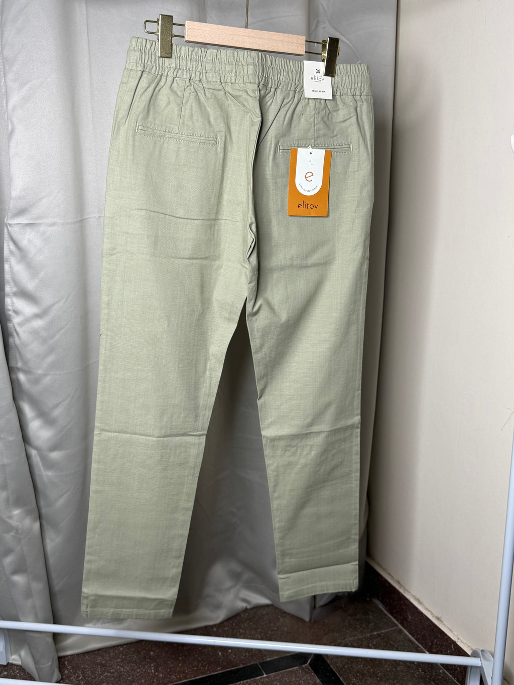 cotton chinos green color