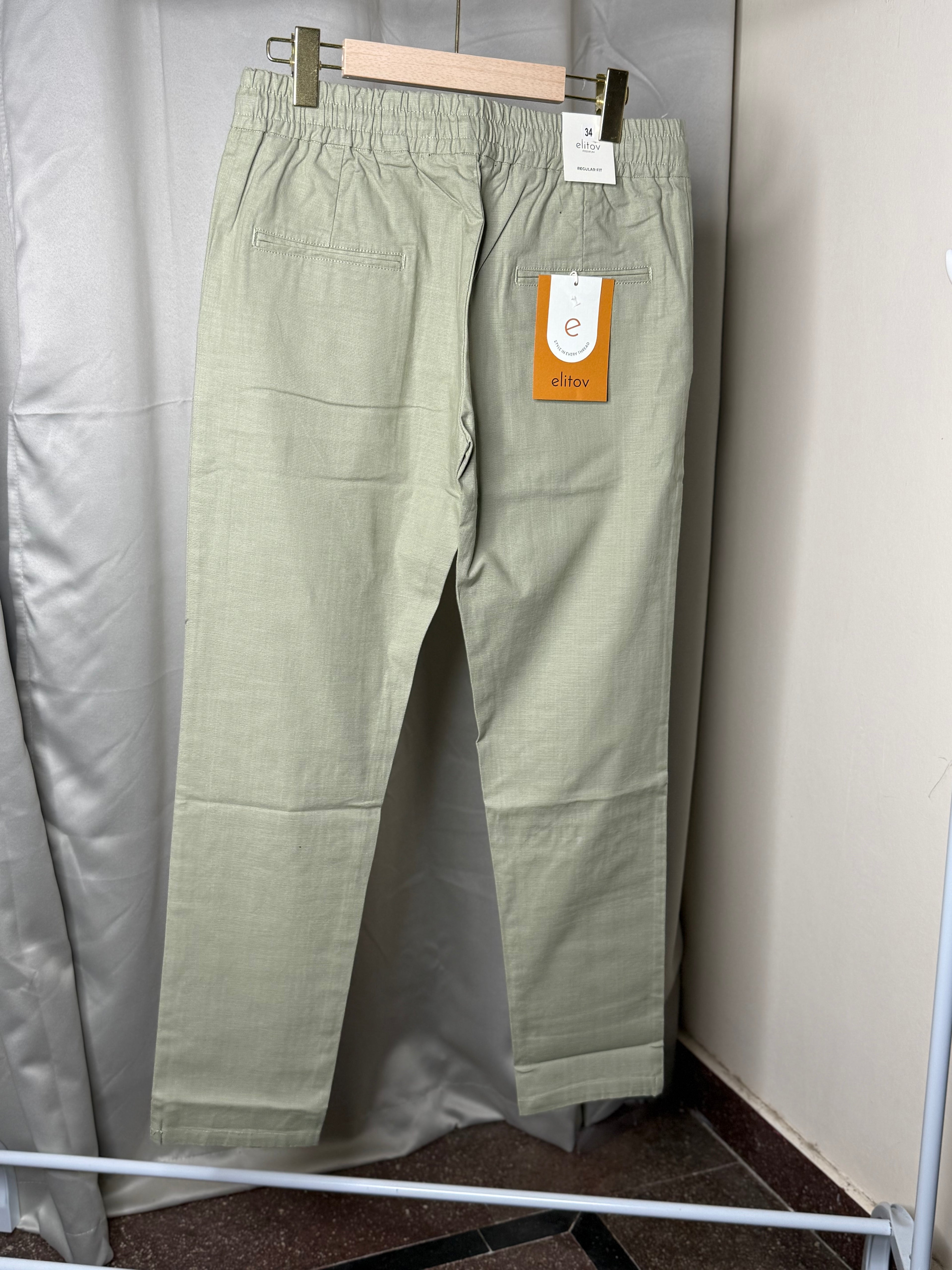 cotton chinos green color