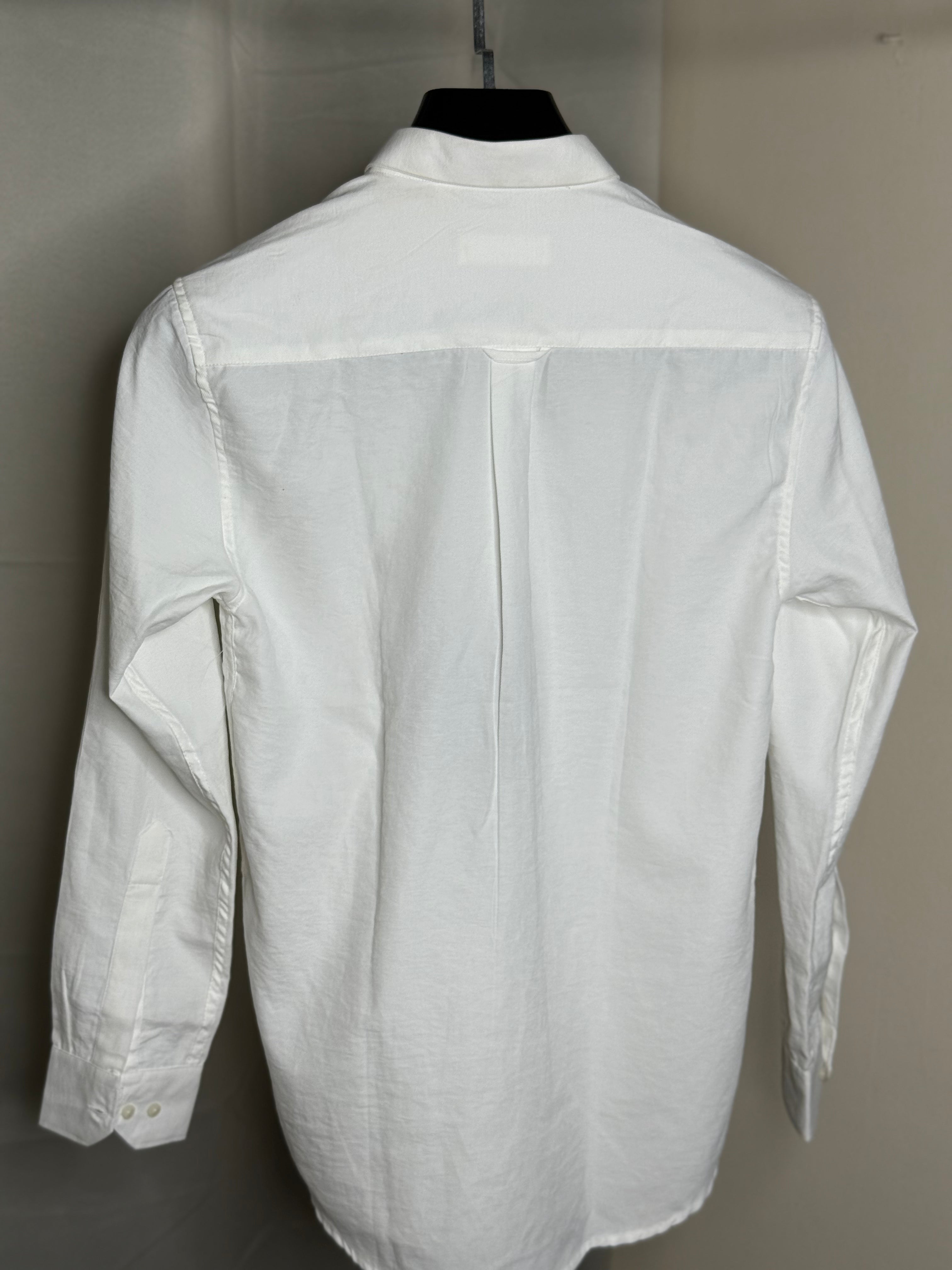 white embroidered printed shirt