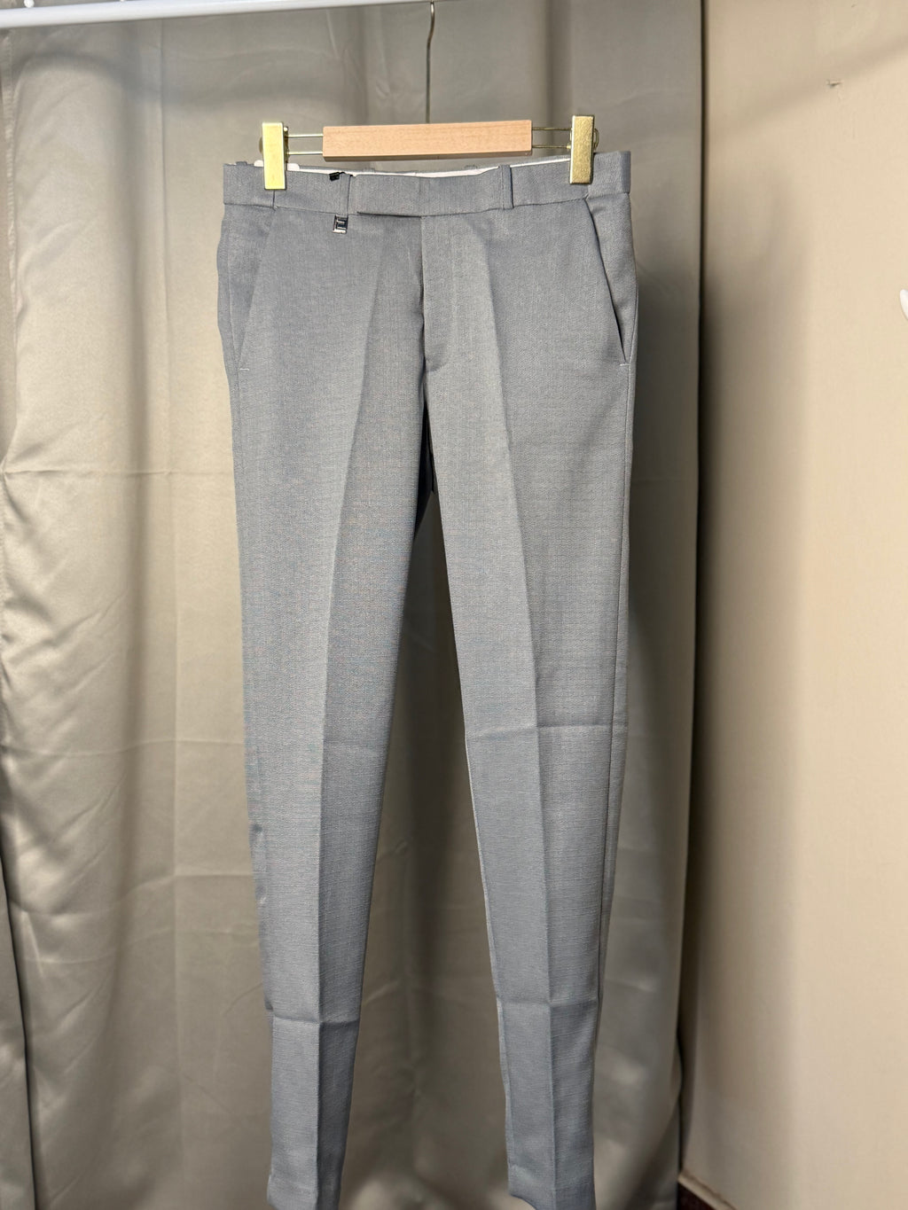peanut fabric light grey formal trousers