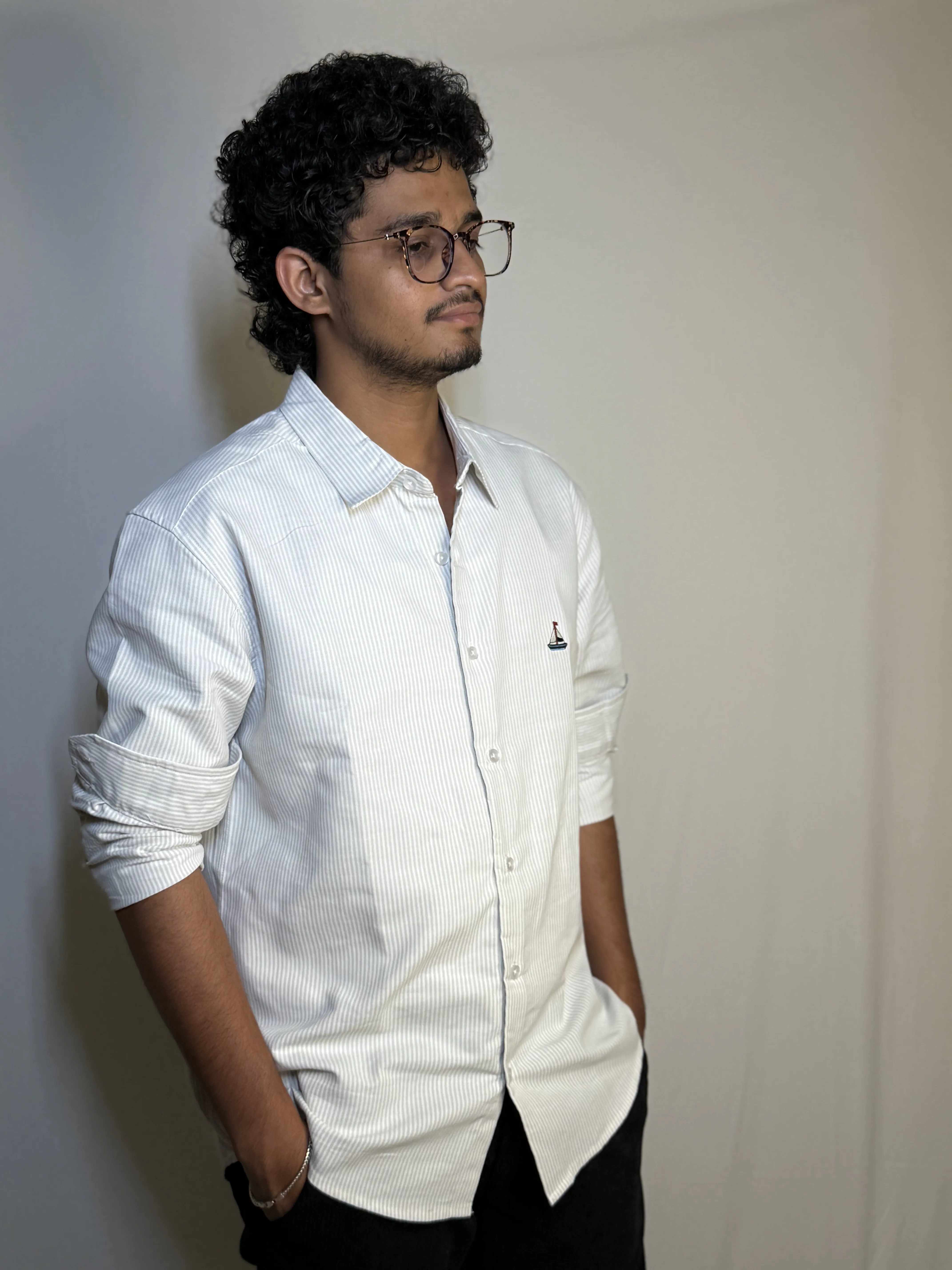 Harbor Stripe Oxford Cotton Shirt – Green Sail Edition